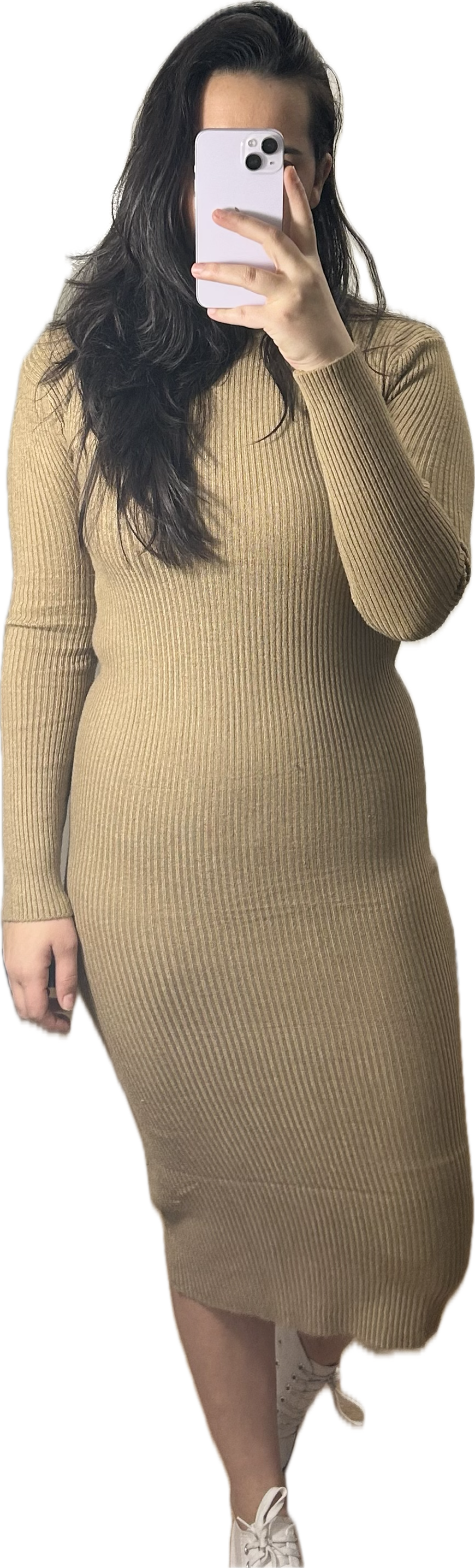Vestido largo canalé
