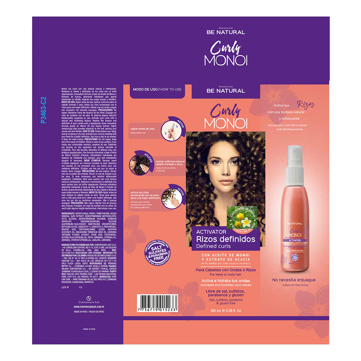 CURLY MONOI Activator Rizos Definidos