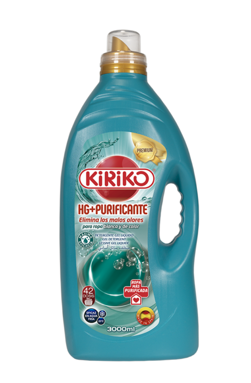 Detergente líquido HG + Purificante 3000ml (42dosis)