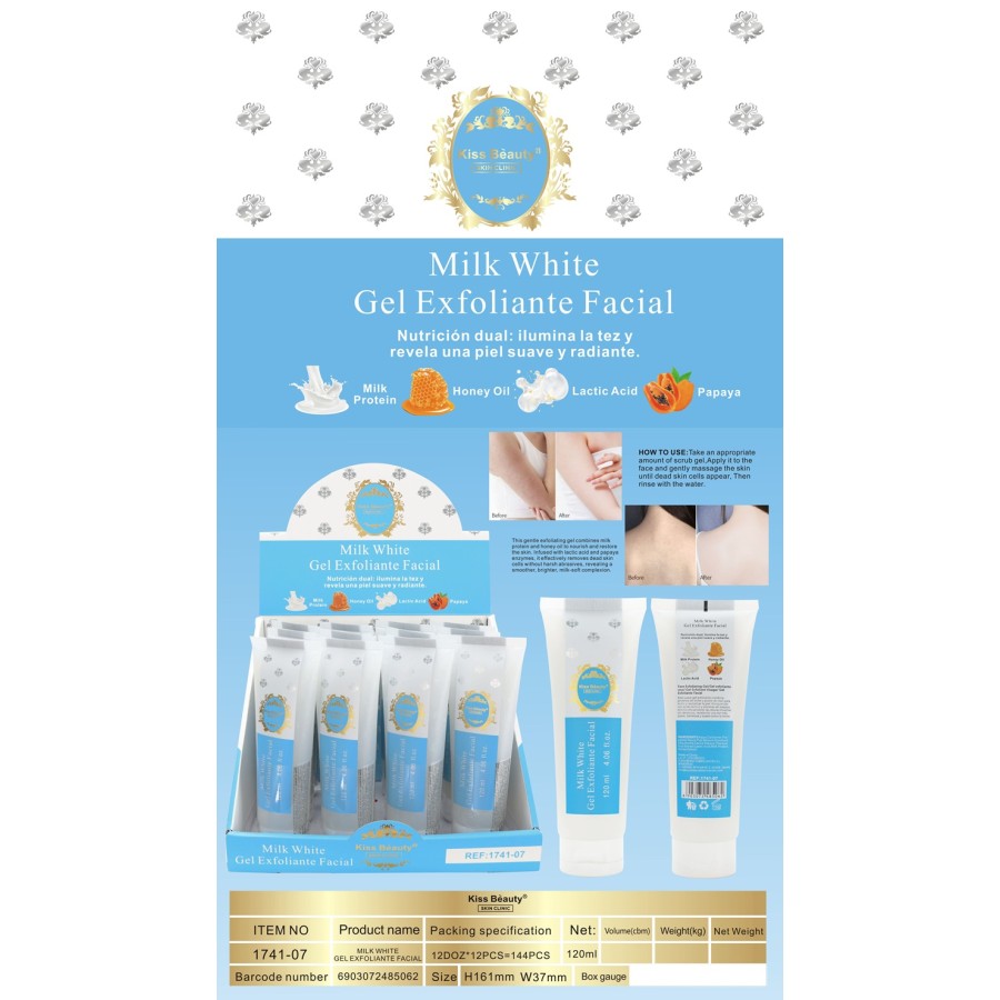 Exfoliante facial Milk White Kiss Beauty