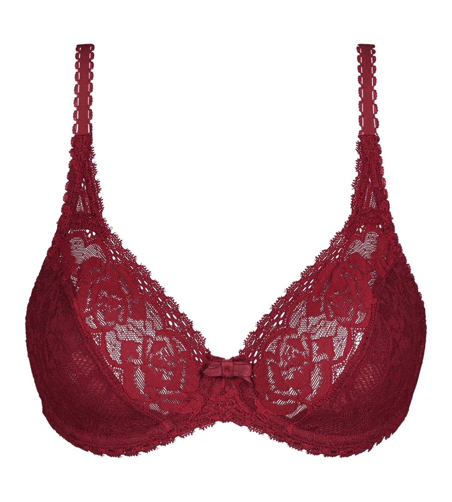 Sujetador Playtex con aros encaje P5832 Burdeos 90B