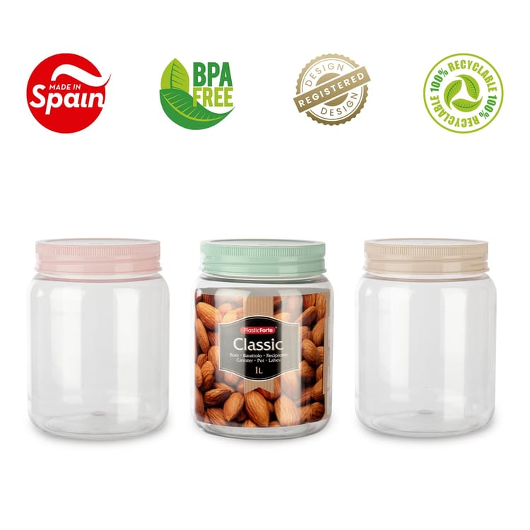 Bote organizador con tapa 1l