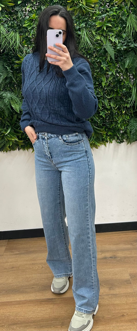 Pantalón recto claro