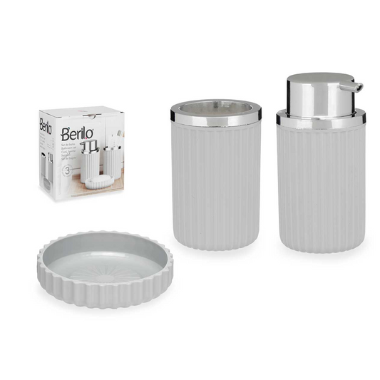 Set baño 3 pzs gris