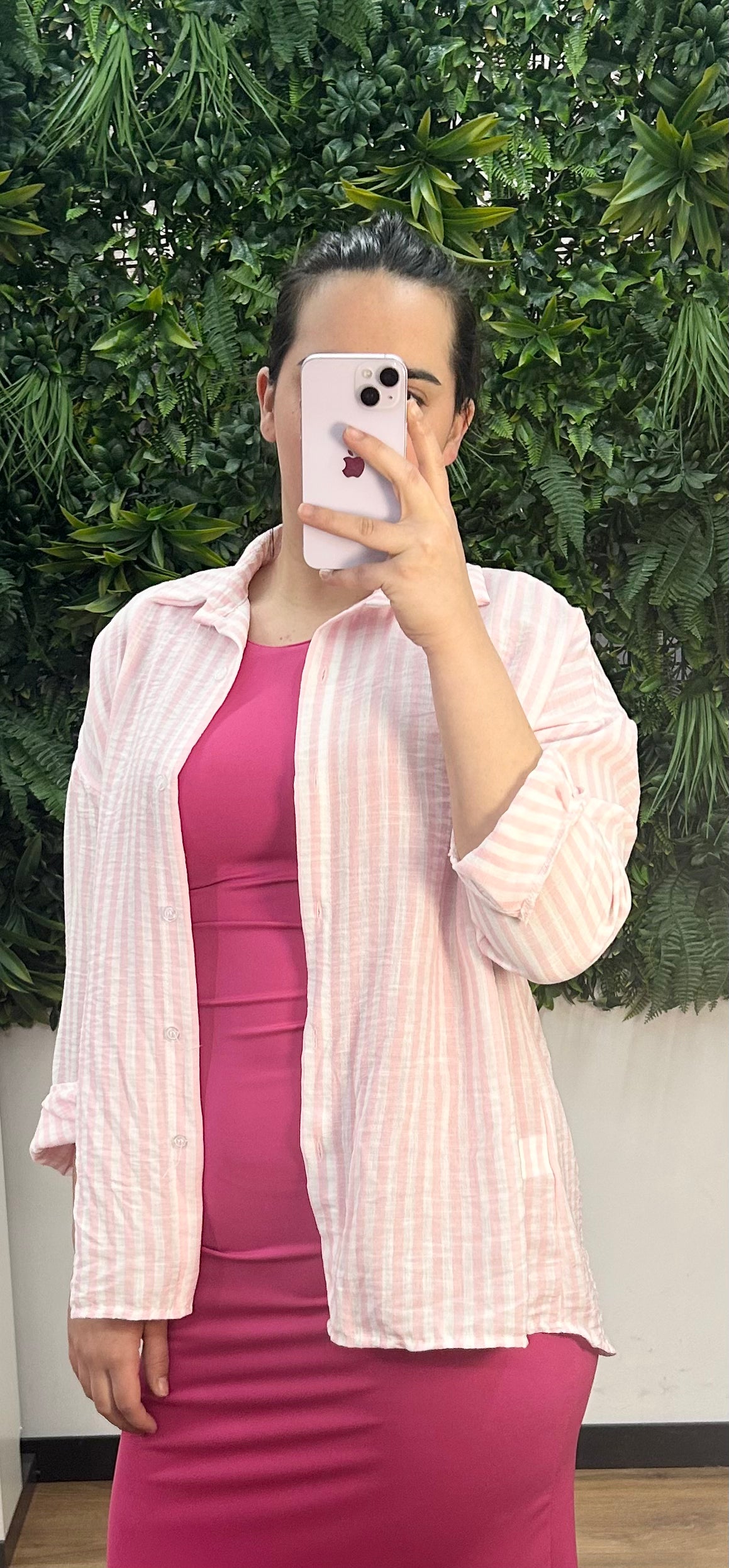 Camisa rayas rosa