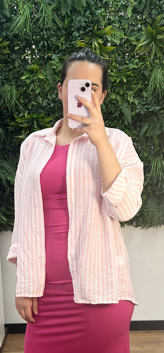 Camisa rayas rosa