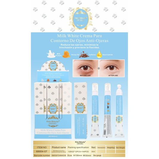 Contorno de ojos Milk White 30ml Kiss Beauty