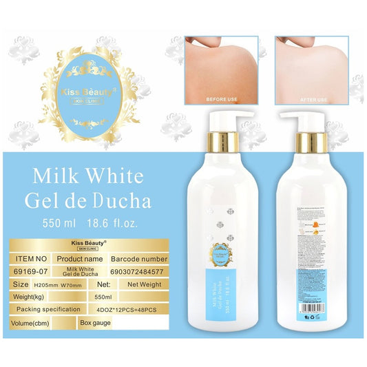 Gel de ducha Milk White 500ml. Kiss Beauty
