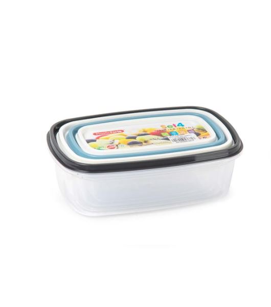 Set 4 fiambreras rectangulares 250/400/700/1000ml