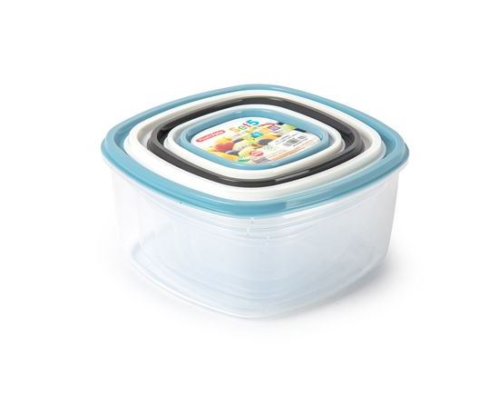 Set 5 fiambreras cuadradas 220/350/600/1200/2000ml